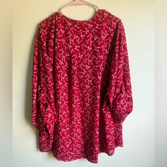 Torrid Harper Georgette Bow Blouse - Picture 6 of 7